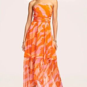 Ramy Brook strapless flowy "Bernadette" dress, size 6